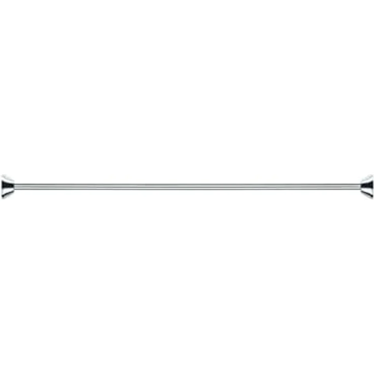 Spirella Teleskop Duschstange Duschvorhangstange, Teleskopstange Verstellbereich 125 - 220 cm, Ø12,7cm, Edelstahl - zum kleben oder bohren - mit passenden Duschvorhangringen – Bild 2