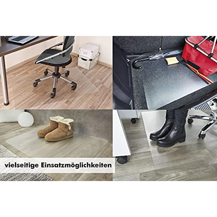Bodenschutzmatte Bodenschutz 90x120 cm Unterlage - transparent – Bild 3