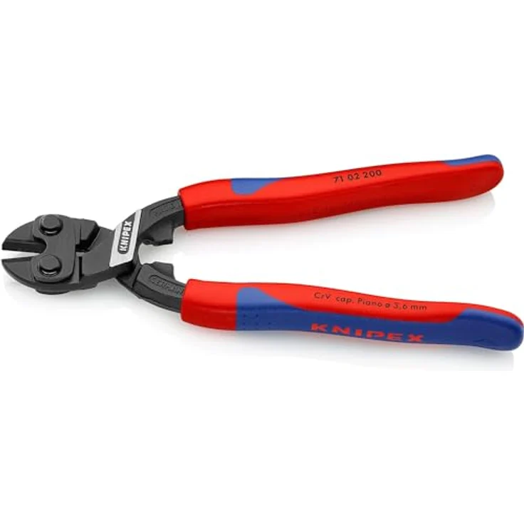 KNIPEX 71 02 200 CoBolt Kompakt-Bolzenschneider schwarz atramentiert mit schlanken Mehrkomponenten-Hüllen 200 mm – Bild 2