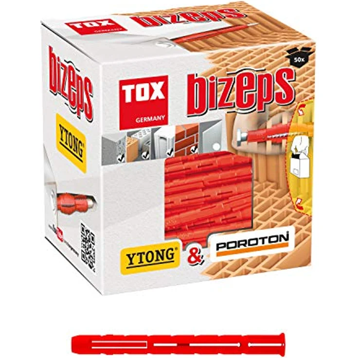 TOX Parallelspreizdübel Bizeps 8 x 90 mm, 50 Stück, 00910015 – Bild 2