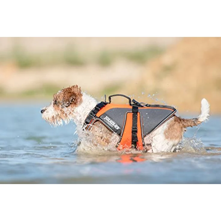 JULIUS K-9 Multivest, Größe: S, UV Orange, vielseitiges Hundegeschirr mit Schwimmeinlagen – Bild 4
