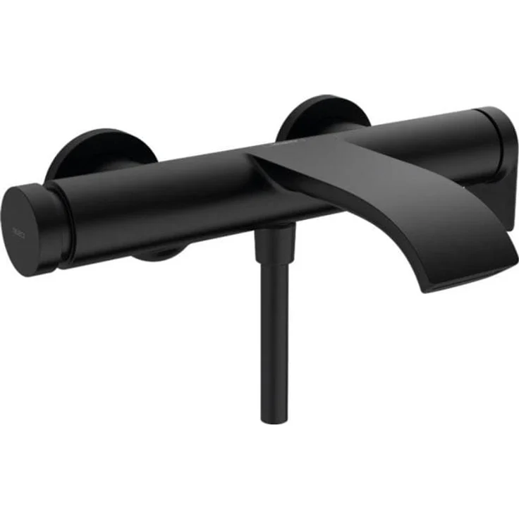 hansgrohe Badarmatur Vivenis 75420670, Schwarz Matt, 2-Funktionen, WaterfallStream, Keramikkartusche – Bild 1