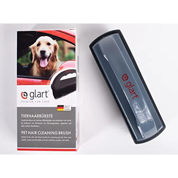 Glart 45THB Premium Hundebürste Tierhaarbürste, entfernt Tierhaare und Schmutz von allen Auto Sitzen, Polstern, Teppichen, Anthrazit/schwarz, für Pkw, Haushalt, Büro – Bild 2
