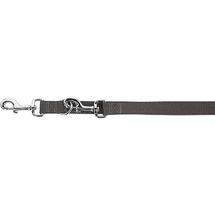 Kerbl Pet Miami Plus, Führleine grau doppelt 25mm/200cm, stabiles Nylongewebe, robuste Beschläge, extra robuste Ausführung – Bild 2