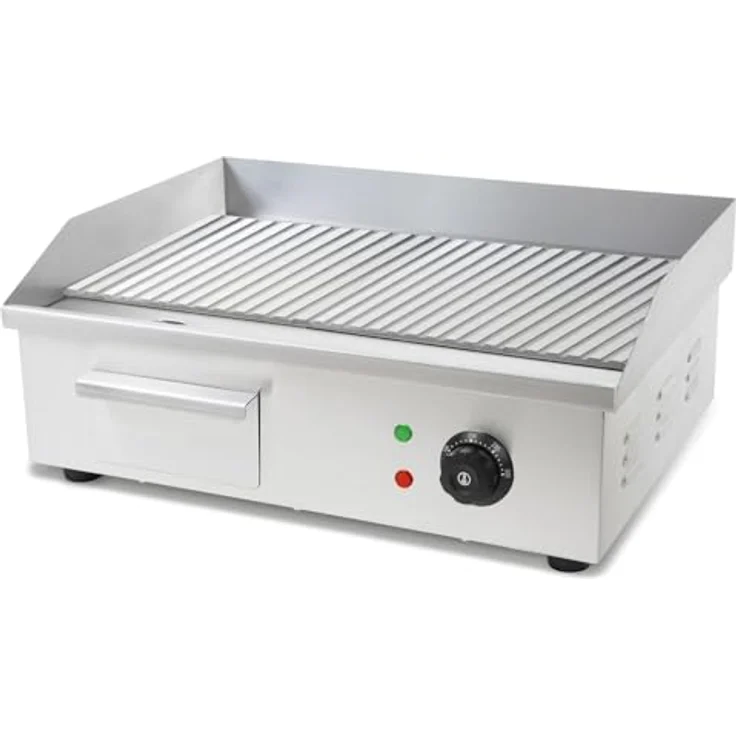 VERTES Grillplatte FA6-G8-03, Elektrogrill 3000 W mit Edelstahl-Oberfläche, 55 x 35 cm, Temperaturbereich 50 bis 300 °C – Bild 1