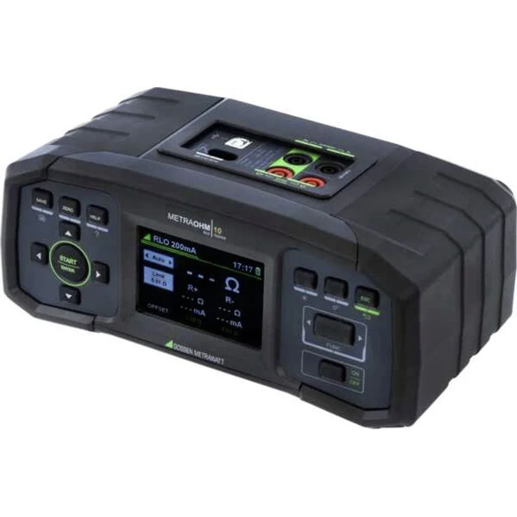 Gossen Metrawatt METRAOHM 10 Niederohmmessgerät, CAT II 600 V LCD, Kelvin Clips, blau