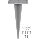 SONGMICS Erdanker, Bodenanker für Standpfosten von Seitenmarkisen, Erdnagel, nur für SONGMICS Alu-Doppelseitenmarkisen geeignet, grau GSA006