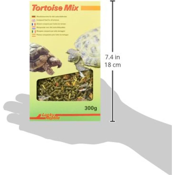Lucky Reptile Tortoise Mix, Terrarienfutter für Landschildkröten, 300g, gesund mit Heu-Pellets und getrockneten Karotten – Bild 3