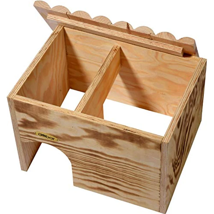 dobar® 22232FSCe Igelhaus als Bausatz - Igelschlafhaus aus Massivholz - Igelhöhle für den Garten - Igelschlafplatz mit Schleuse - Igelhotel mit Schutz vor Fressfeinden - 30,5 x 26,5 x 24 cm - Geflammt – Bild 3