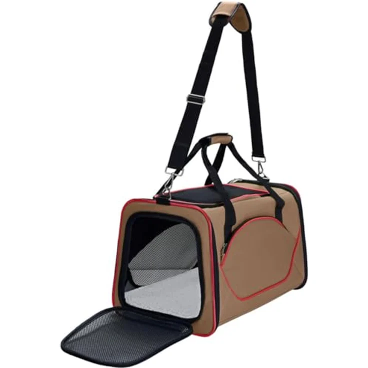 Hunter Tragetasche Kansas beige-rot 48x30x30 cm – Bild 2