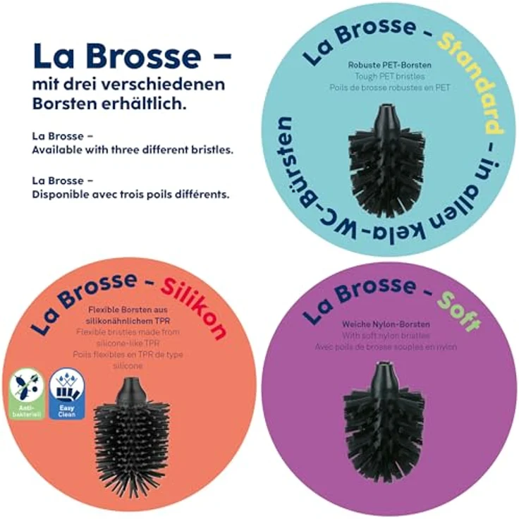 Kela WC-Bürstenkopf La Brosse aus Kunststoff in weiß, Plastik, 8 x 8 x 12.5 cm – Bild 3
