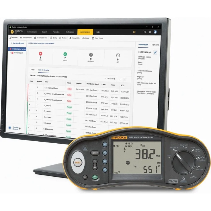 Fluke Gerätetester-Kit 1664FC DE FTT KIT – Bild 2