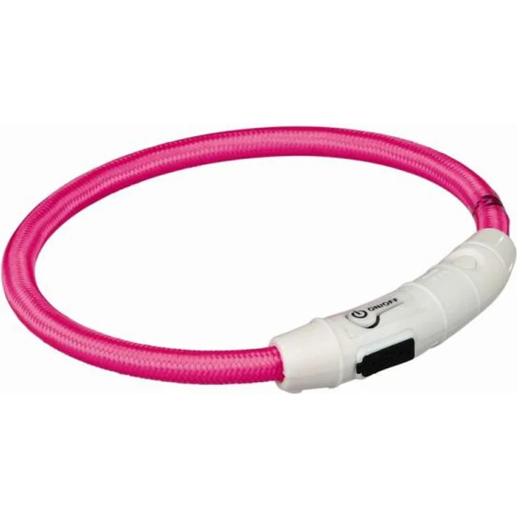 Trixie Flash Leuchtring USB pink XS-S: 35 cm/ø 7 mm