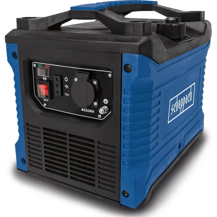 Scheppach Inverter Benzin Stromerzeuger SG1600i | 1020W Leistung | 1x 230V Steckdose | Seilzugstart | Stromgenerator | Invertertechnik für sensible Elektronik | kompakt & leicht mit Tragegriff – Bild 3