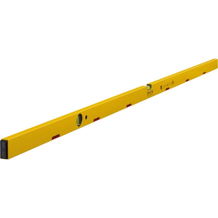 STABILA Magnet-Wasserwaage Type 70 M, 200 cm, leichtes Alu-Profil, starkes Seltenerd-Magnetsystem, 1 Horizontal-Libelle, 1 Vertikal-Libelle, Made in Germany – Bild 1