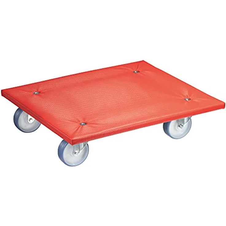 Transporthilfe MM 1397, 59 x 49 x 14 cm, harte Rollen Ø 100 mm, Rollenlager, Platte FSC® bezogen, Tragkraft 400 kg