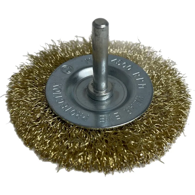 Scheibenbürsten Rundbürste 75mm mit Schaft gewellt f. Bohrmaschine 6x