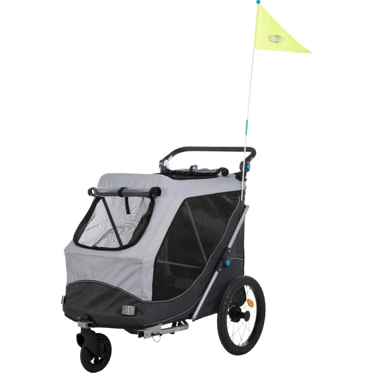 Fahrrad-Anhänger, faltbar L: 74 95 103/143 cm grau – Bild 1