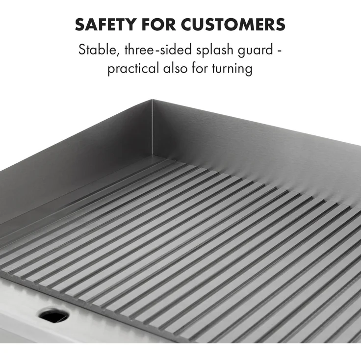 Grillmeile 3000R Elektrogrill 3000W Platte 54,5x35cm geriffelt Silber – Bild 7
