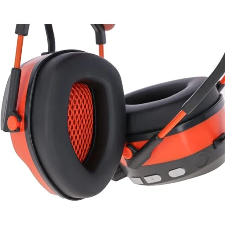 Kerbl Kapselgehörschutz Multimedia Gehörschützer mit Radio- und Bluetooth-Funktion, 29 dB Dämmwert, schwarz/orange – Bild 4