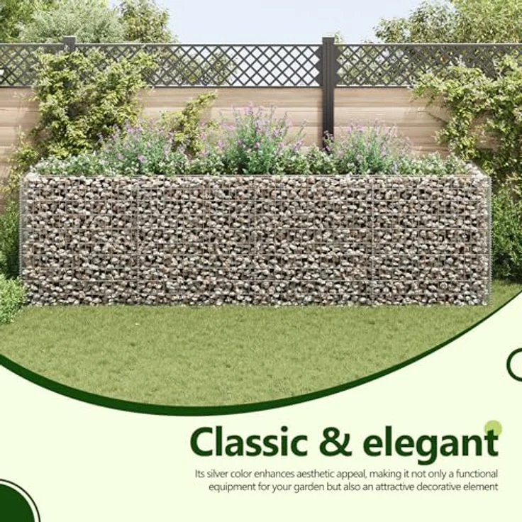 vidaXL Gabionen-Hochbeet Stahl 360×90×100 cm – Bild 9