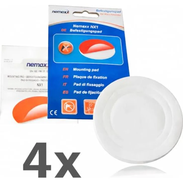 NEMAXX NX1 QuickFix Befestigungspad Ø 80 mm, selbstklebend für Rauchmelder, Montage ohne Bohren – Bild 2