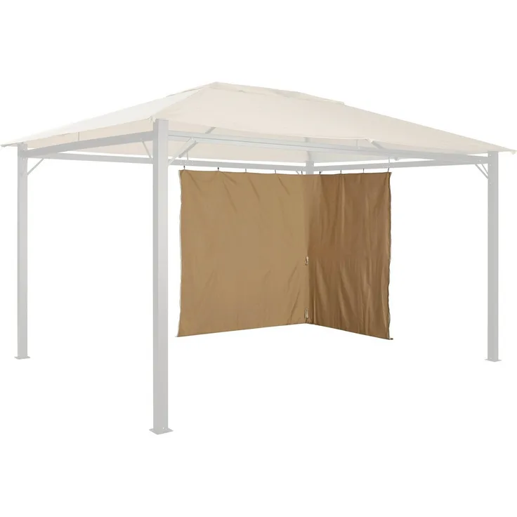 KONIFERA Pavillonseitenteil Elba, 300x300 cm, sandbeige, 4 Elemente aus Polyester, passend für Garten und Terrasse