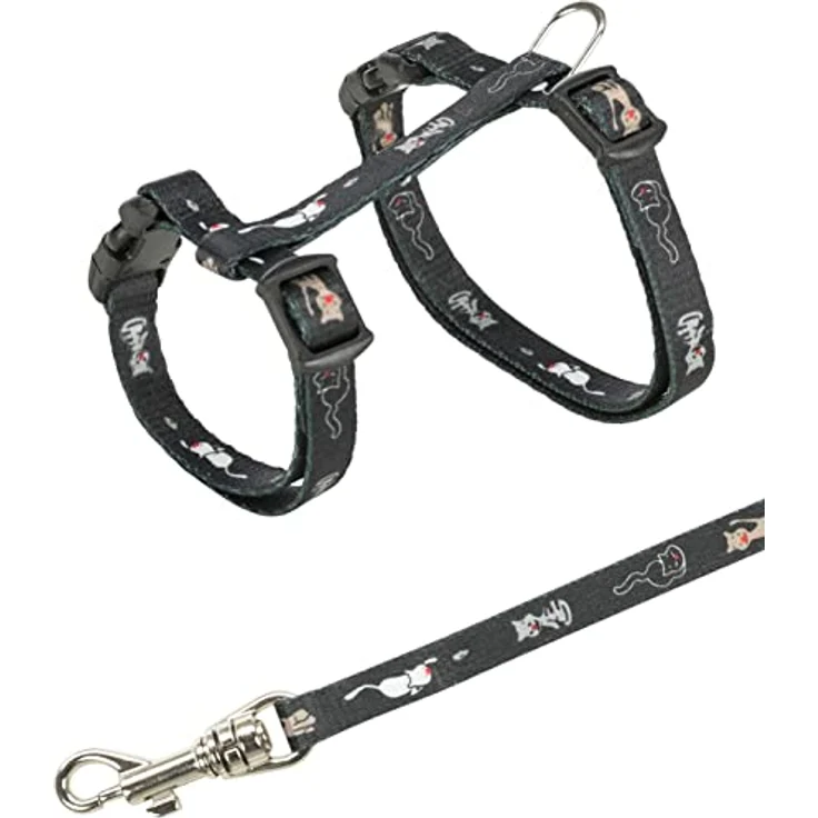 Trixie 4144 Kätzchengeschirr mit Leine, Nylon, 21–33 cm/8 mm, 1,20 m, farblich sortiert,1 Stück – Bild 3