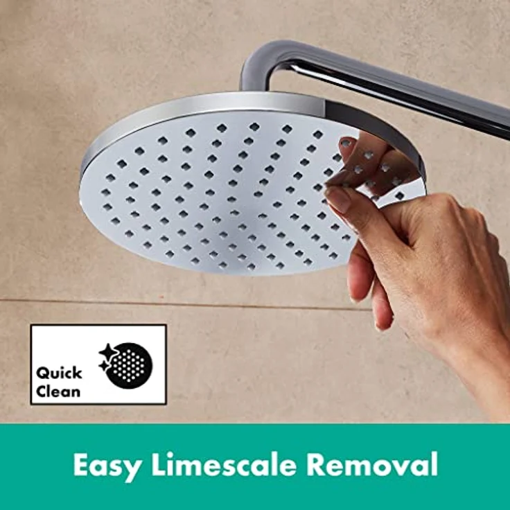 hansgrohe Regenduschkopf Vernis Blend, 20cm, 1 Strahlart wassersparend, runde Kopfbrause EcoSmart in Chrom – Bild 6