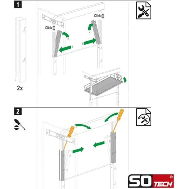 Kesseböhmer DISPENSA-X Möbelbeschlag Korbhalter, für höhenverstellbare Tragrahmen, anthrazit, 2 Stück, Mindestauszugslänge 270 mm – Bild 3
