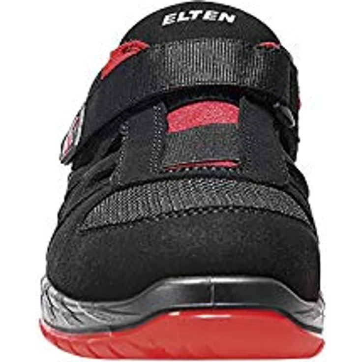ELTEN Sicherheitsschuhe LONNY red Easy ESD S1P, Damen und Herren, Textil, Stahlkappe, leicht, sportlich, Schwarz/Rot, Größe: 42 – Bild 3