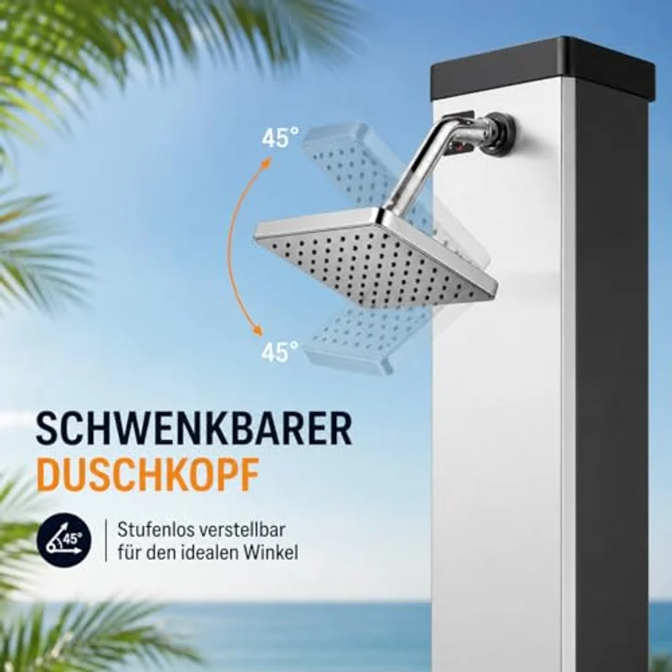 Strattore Solardusche Ocean in Schwarz/Silber, 40 Liter Tankvolumen, 60 °C maximale Wassertemperatur – Bild 5
