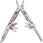 Herbertz Selektion Multitool, AISI 440 Stahl, rostfrei, Back Lock, Taschenclip, Klappmesser, Klappsäge, Outdoor-Messer für Camping oder Wandern