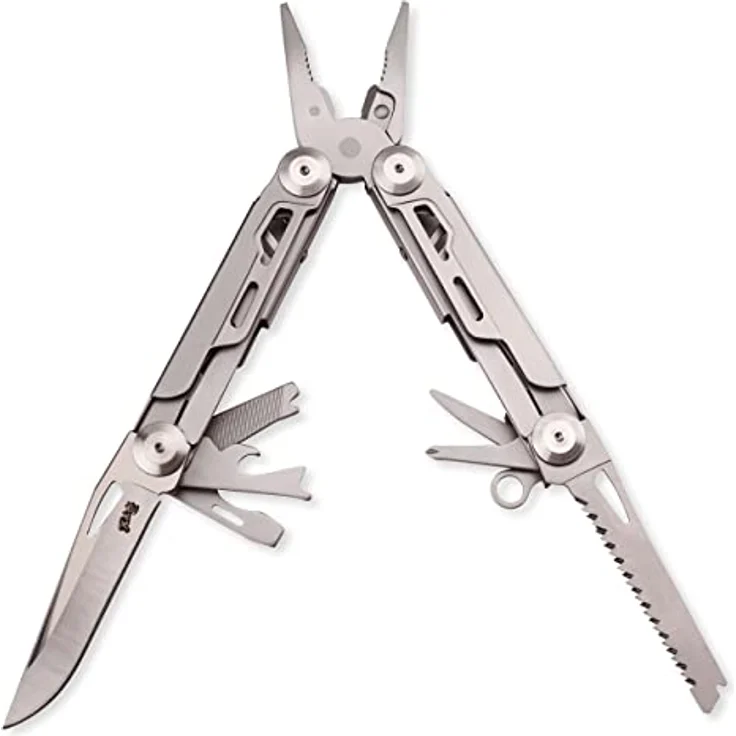 Herbertz Selektion Multitool, AISI 440 Stahl, rostfrei, Back Lock, Taschenclip, Klappmesser, Klappsäge, Outdoor-Messer für Camping oder Wandern – Bild 1