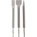 STIER Meißel-Set, SDS-plus, 3-teilig, SDS Meißel, Bohrhammer Meißel, Bohrmeißel, SDS Plus Meißel Set