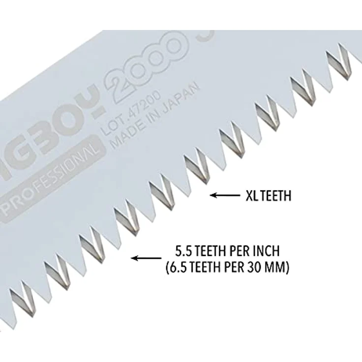 Silky BigBoy 2000, Klappsäge mit gebogenem Blatt, gelb/grob 6.5 Zähne je 30 mm – Bild 6