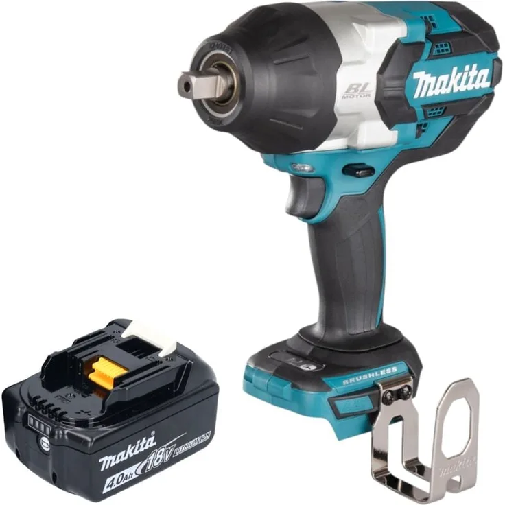 Makita DTW 1004 M1 Akku Schlagschrauber, 18 V, 1050 Nm, 1/2" Brushless, inkl. 1x 4,0 Ah Akku - ohne Ladegerät