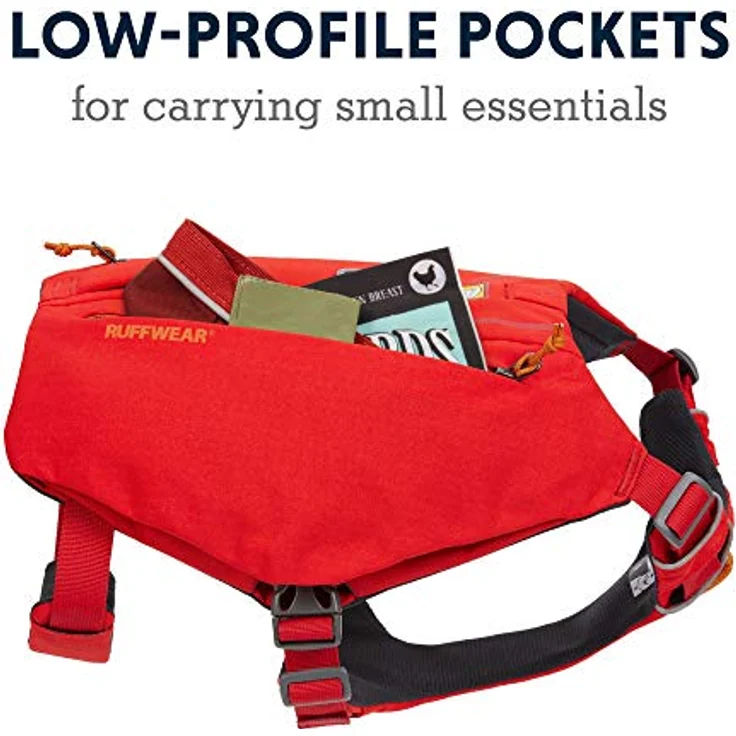 RUFFWEAR Switchbak Every-Day Hundegeschirr mit Taschen, ganztägiger Komfort mit integrierten Taschen für Kurze Tageswanderungen und alltägliche Aktivitäten, große bis sehr große Rassen, Red Sumac – Bild 3