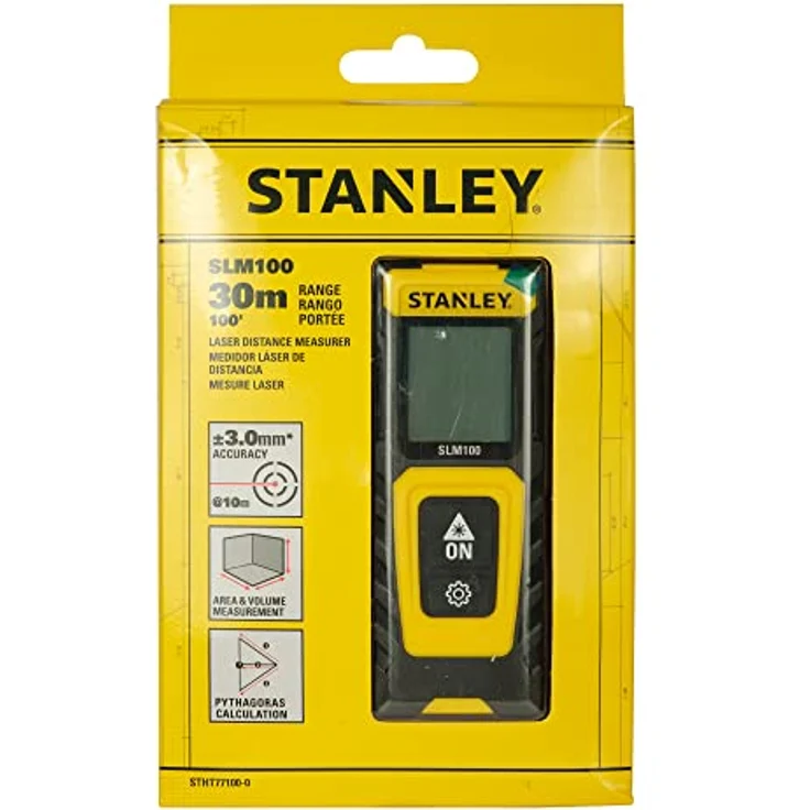 Stanley SLM100, Laser-Entfernungsmesser bis 30 m, 3 mm Genauigkeit, IP40 geschützt, Anti-Rutsch Design – Bild 15