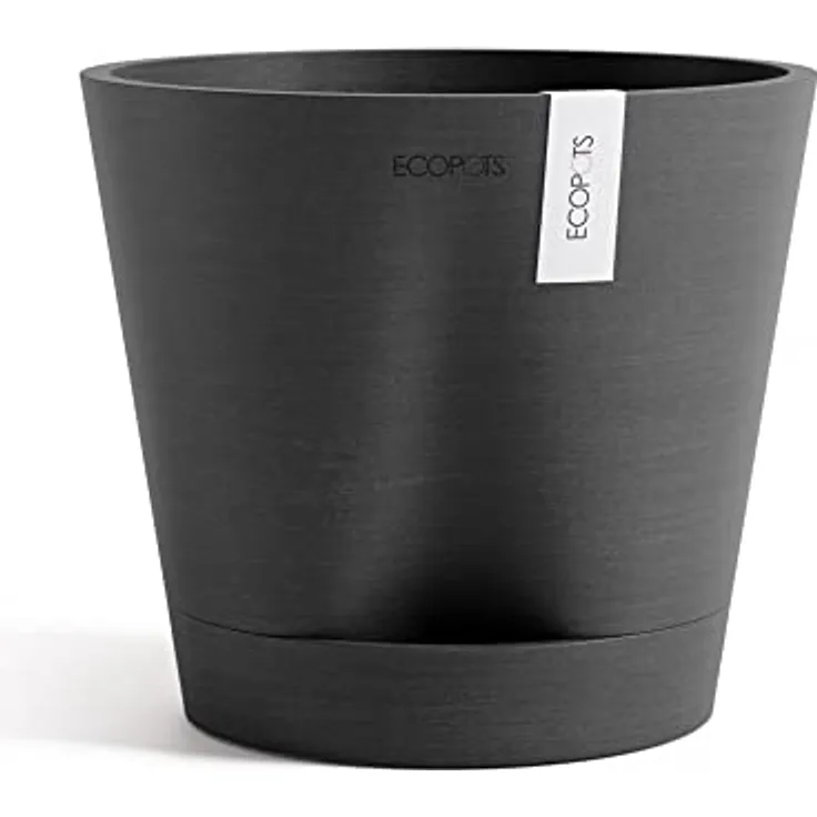 Ecopots Venedig 2 Pflanzgefäß, Selbstbewässerungssystem aus 80 % recyceltem Material, handgefertigte Oberfläche, für innen und außen geeignet