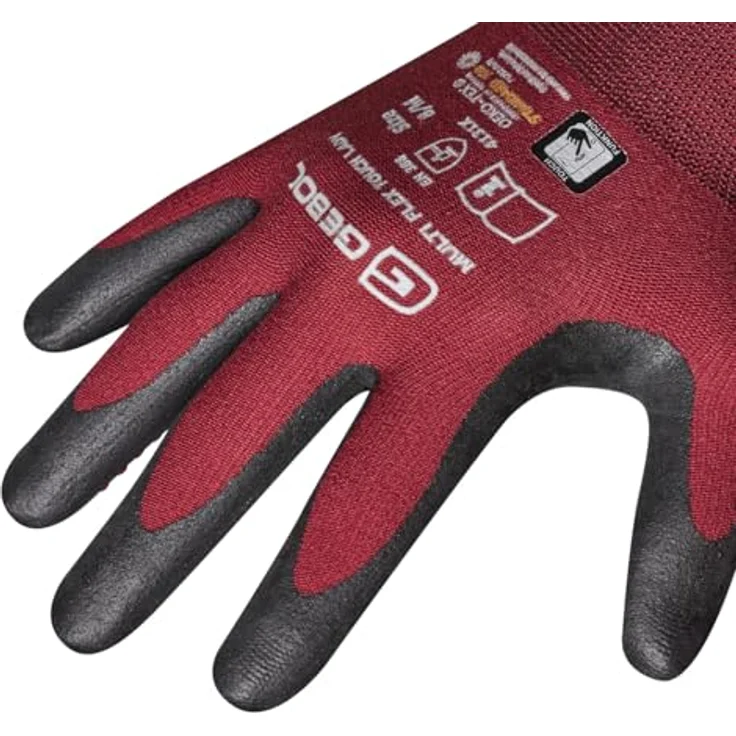 Gebol Arbeitshandschuhe Gebol Handschuh Multi Flex Touch Lady, Touchscreenfunktion, Größe 6/XS, rot/schwarz – Bild 3