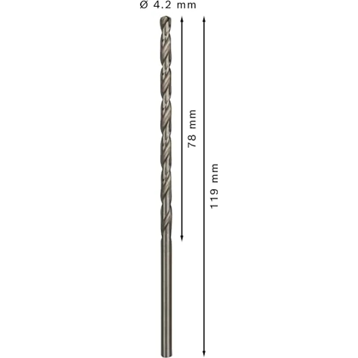 Bosch Professional Metallbohrer HSS-G geschliffen mit langer Arbeitslänge (5 Stück, Ø 4,2 mm) - Preisvergleich – Bild 3