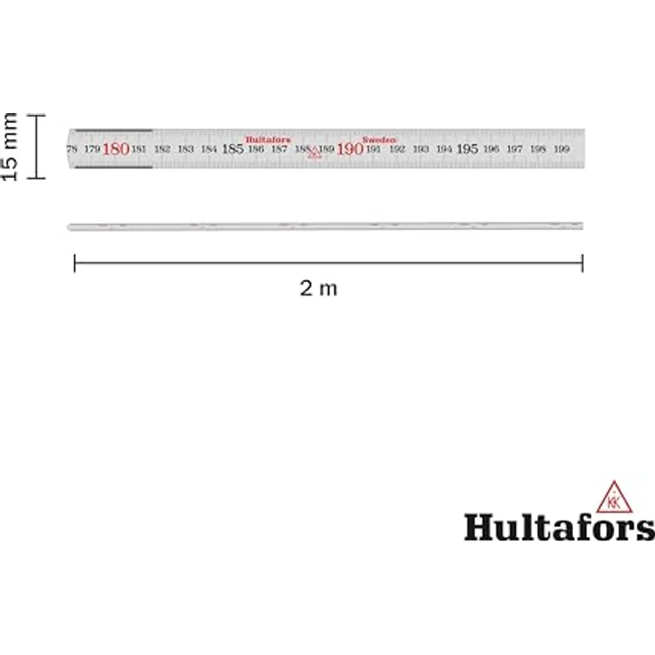 Hultafors Gliedermassstab Kunststoff 2m weiss – Bild 4