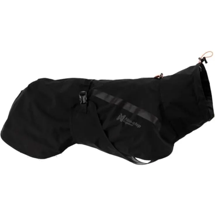 Non-stop dogwear Trekking-Regenmantel (Schwarz, 33) - Wasserfester Regenschutz für aktive Hunde