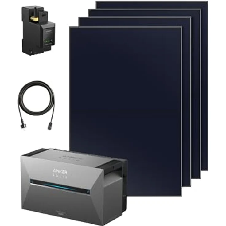 Anker SOLIX Balkonkraftwerk Solarbank 3 E2700 Pro, 2680Wh mit 4× 445W Solarpanels, 4 MPPTs (3600W), 1200W bidirektional, intelligente Steuerung, Plug&Play – Bild 1
