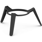 höfats Moon niedriger Fuß, Standfuß aus Gusseisen für bodennahen Stand, werkzeugloser Aufbau, schwarz emailliert