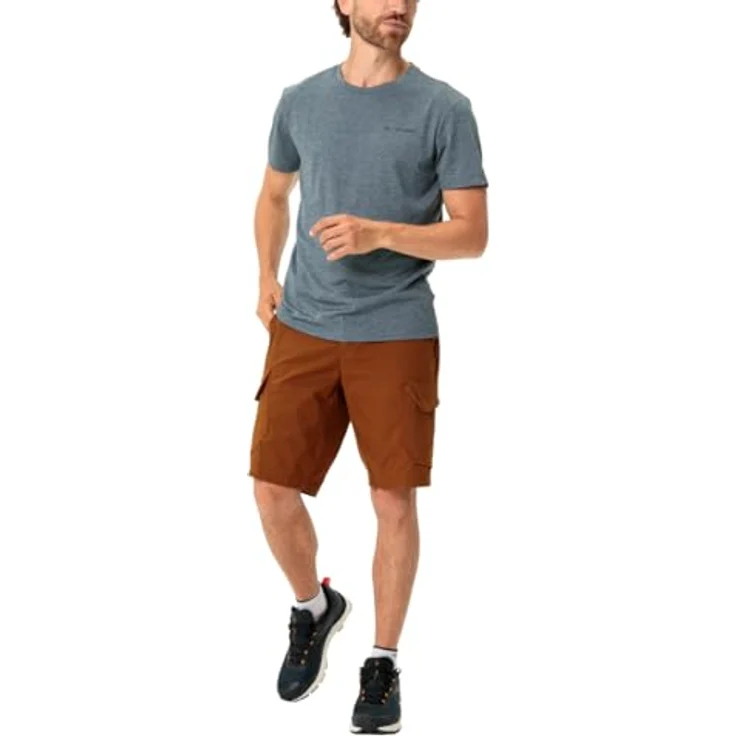 Vaude Essential T-Shirt, Herren-Arbeitsshirt aus 100% Polyester, feuchtigkeitstransportierend, blau, Größe M – Bild 7
