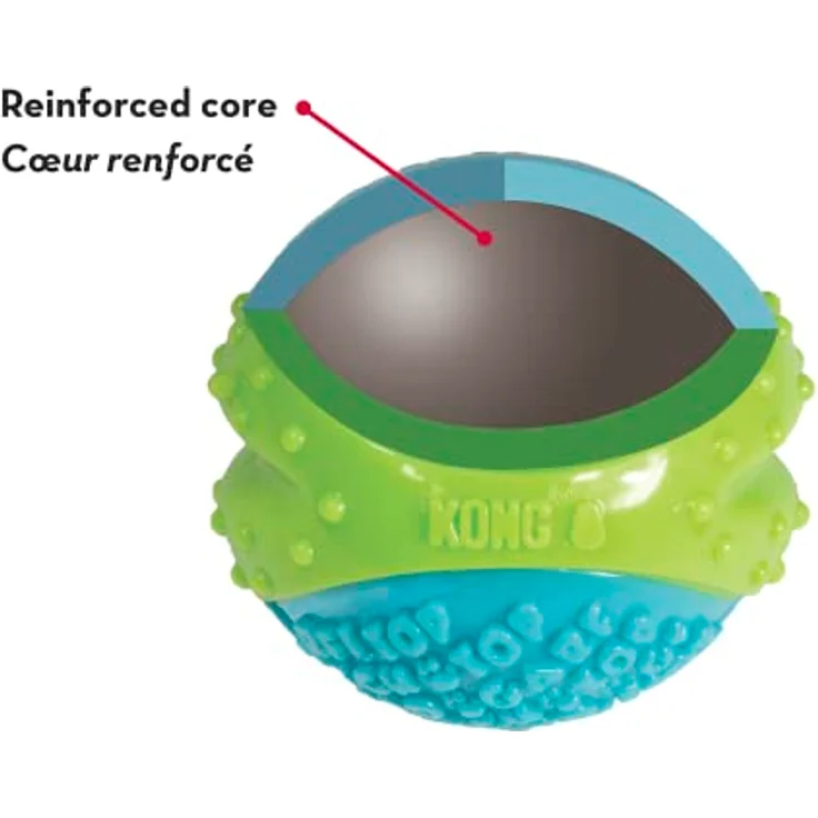 KONG – CoreStrength Ball - Langlebiges Kauspielzeug für Zahnpflege – Für Große Hunde – Bild 4