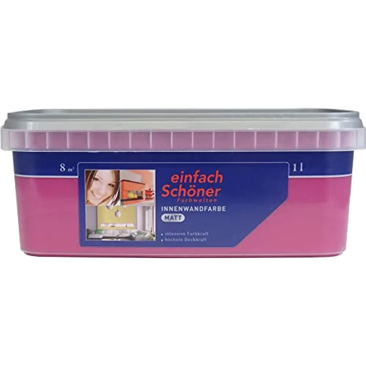 Wilckens Innenwandfarbe matt, 1 l, intensive Farbkraft in Himmlisches Bordeaux, spritzarm und gute Deckkraft – Bild 1