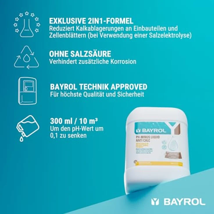Bayrol pH Minus Liquid Domestic 14,9% 20L für Dosieranlagen – Bild 6